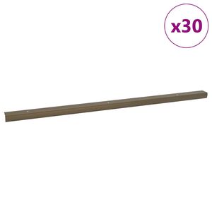 vidaXL Trappnoslister 30 st Brun 67 x 3 x 2 cm Aluminium