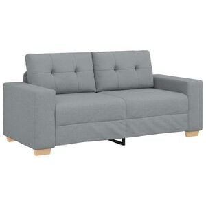vidaXL Loveseat soffa ljusgr&aring; 180x77x82 cm tyg