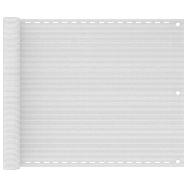 vidaXL Balkongskärm vit 75x500 cm HDPE