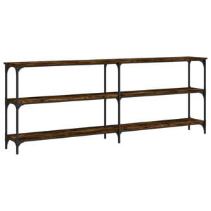 vidaXL Avlastningsbord r&ouml;kf&auml;rgad ek 200x29x75 cm konstruerat tr&auml;