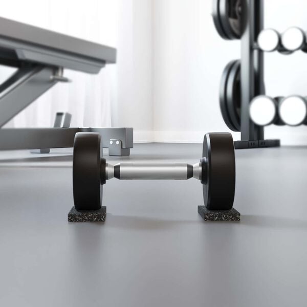 vidaXL Gummirulle Svart Gummi