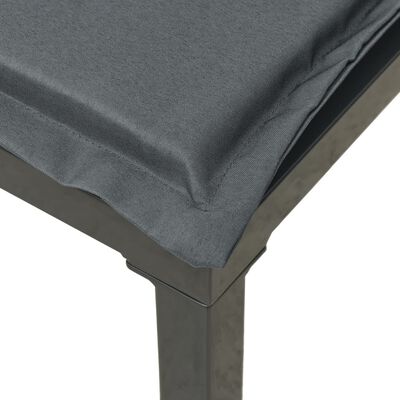 vidaXL Trädgårdsstol hörnsektion med dynor svart och grå konstrotting