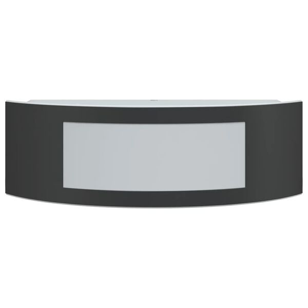 vidaXL Utomhusvägglampor 2 st svart rostfritt stål