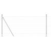 vidaXL St&auml;ngsel med stolpe Silver 0,8 x 10 m St&aring;l