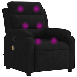 vidaXL Massagef&aring;t&ouml;lj svart sammet