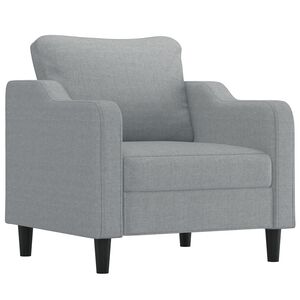 vidaXL F&aring;t&ouml;lj ljusgr&aring; 60 cm tyg