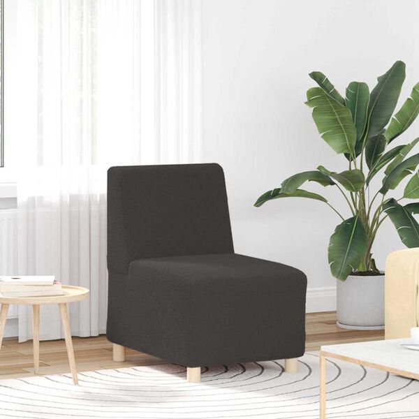 vidaXL Modulsofa utan armstöd 2 pcs Mörkgrå 55 x 74 x 82 cm