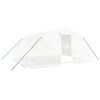 vidaXL V&auml;xthus med st&aring;lram vit 20 m&sup2; 5x4x2,3 m