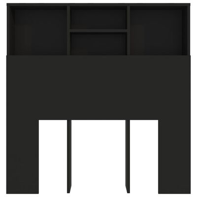 vidaXL Sänggavel med förvaring svart 100x19x103,5 cm