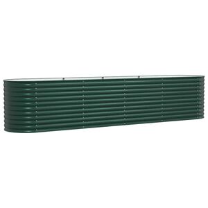 vidaXL H&ouml;jd b&auml;dd Gr&ouml;n 400 x 80 x 81 cm St&aring;l