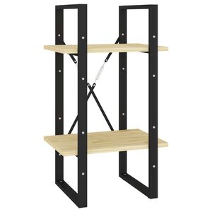 vidaXL Bokhylla 2 hyllplan 40x30x70 cm massiv furu