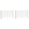 vidaXL Elementskydd 2 st vit 152x19x81,5 cm MDF