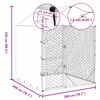 vidaXL Hundg&aring;rd med tak silver 2x2x2,5 m galvaniserat st&aring;l
