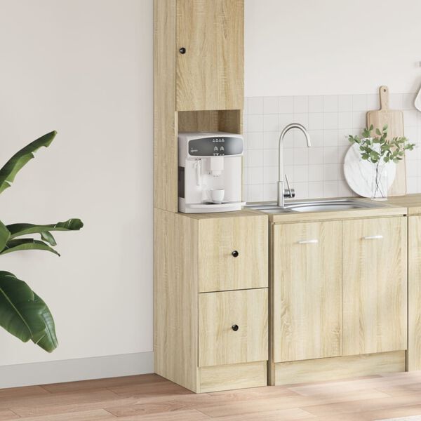 vidaXL K&ouml;kssk&aring;p sonoma-ek 35x50x180 cm konstruerat tr&auml;