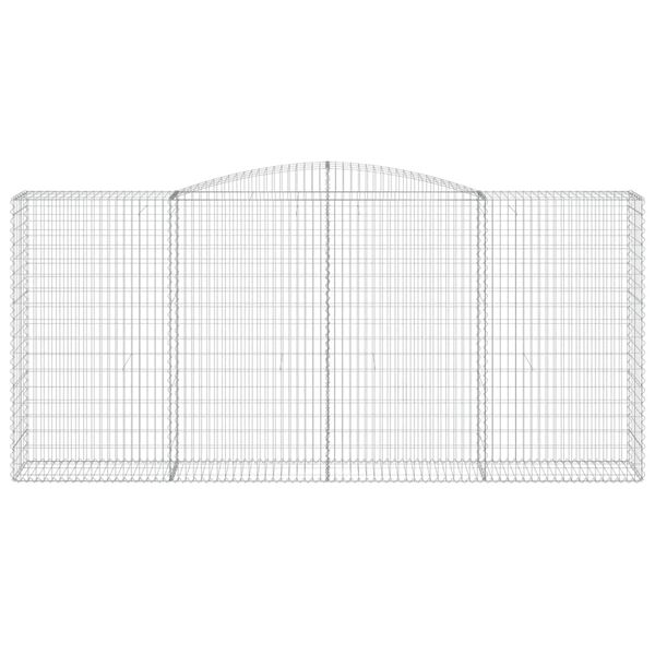 vidaXL Gabioner b&aring;gformade 2 st 400x50x180/200 cm galvaniserat j&auml;rn