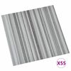 vidaXL Golvplankor 55 pcs Ljusgr&aring; 5,11 m&sup2; PVC