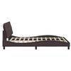 vidaXL Bed Frame without Mattress Dark Brown 120x200 cm Fabric