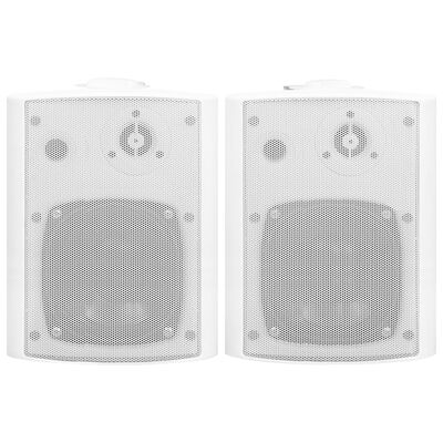 vidaXL Väggmonterade stereohögtalare 2 st vit inomhus/utomhus 100W