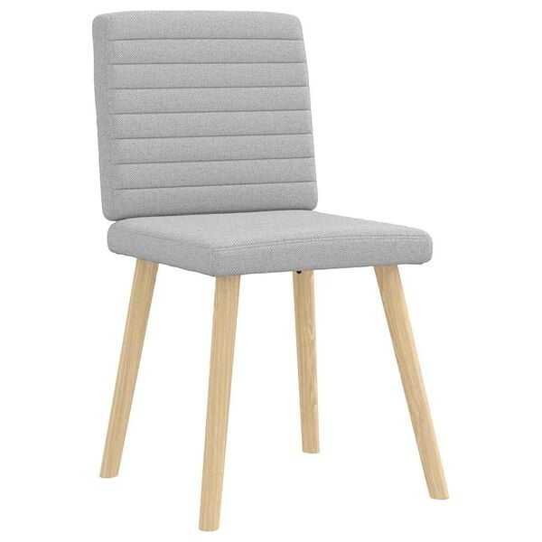 vidaXL Matstolar 2 st molngrått tyg