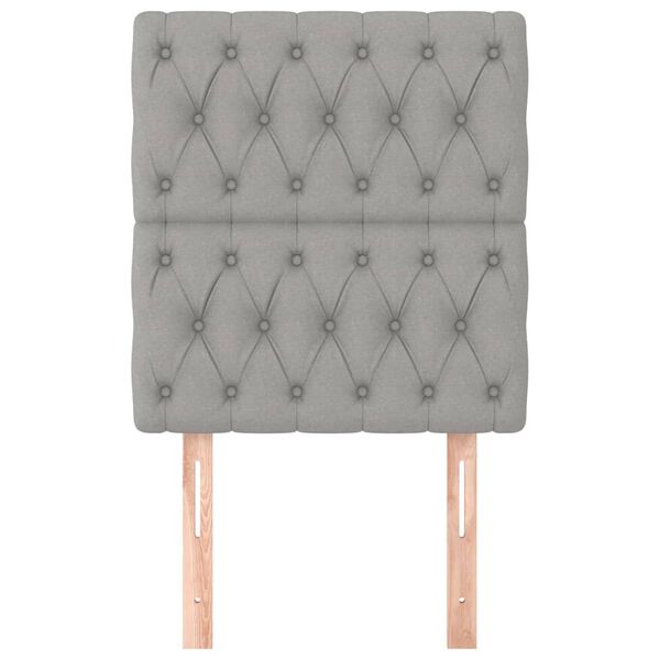 vidaXL S&auml;nggavel ljusgr&aring; 80x7x118/128 cm tyg