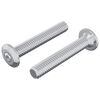 vidaXL Huvudl&aring;s Skruv 2 st Silver M6 x 35 mm St&aring;l