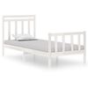 vidaXL S&auml;ngram vit massivt tr&auml; 75x190 cm