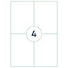 rillprint Sj&auml;lvh&auml;ftande etiketter 105x148 mm 1000 ark vit