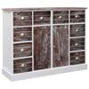 vidaXL Sk&auml;nk med 10 l&aring;dor brun 113x30x79 cm tr&auml;