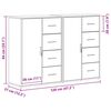 vidaXL Sideboard 2 pcs Artisan Ek 60 x 31 x 84 cm Konstruerat tr&auml;