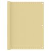 vidaXL Balkongsk&auml;rm beige 120x600 cm HDPE