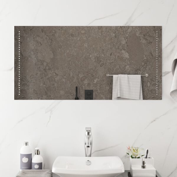 vidaXL Badrumsspegel LED 100x50 cm