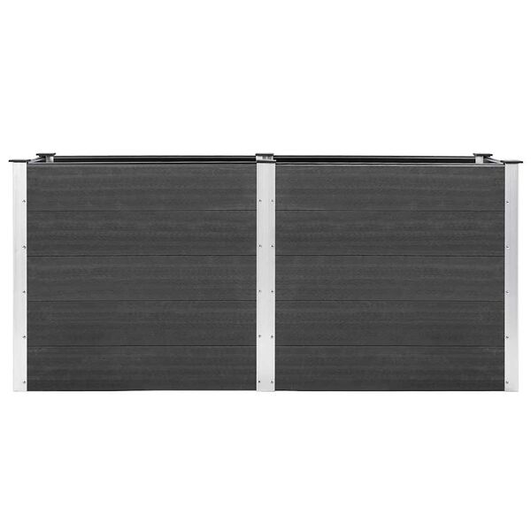 vidaXL Odlingsl&aring;da upph&ouml;jd gr&aring; 200x50x91 cm WPC