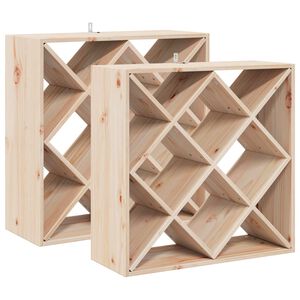 vidaXL Vinst&auml;ll 2 pcs Naturf&auml;rg 62 x 25 x 62 cm Massiv furu