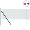 vidaXL St&auml;ngselstolpe Gr&ouml;n 25 x 0,6 m (12 x 12 mm n&auml;t) St&aring;l och PVC