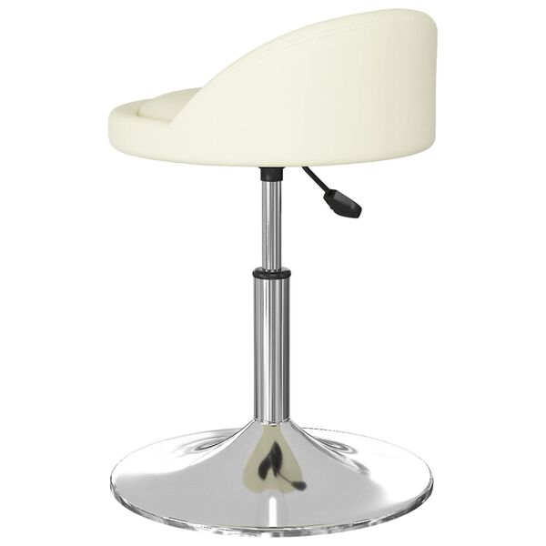 vidaXL Barstol gr&auml;ddvit konstl&auml;der