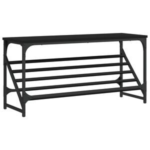 vidaXL Skohylla svart 90x30x45 cm konstruerat tr&auml;