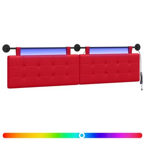 vidaXL H&auml;ngande s&auml;nggavel Med LED-lampa R&ouml;d Konstl&auml;der