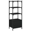 vidaXL Bokhylla 3 hyllplan svart 41x30x109,5 cm konstruerat tr&auml;