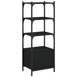 vidaXL Bokhylla 3 hyllplan svart 41x30x109,5 cm konstruerat tr&auml;