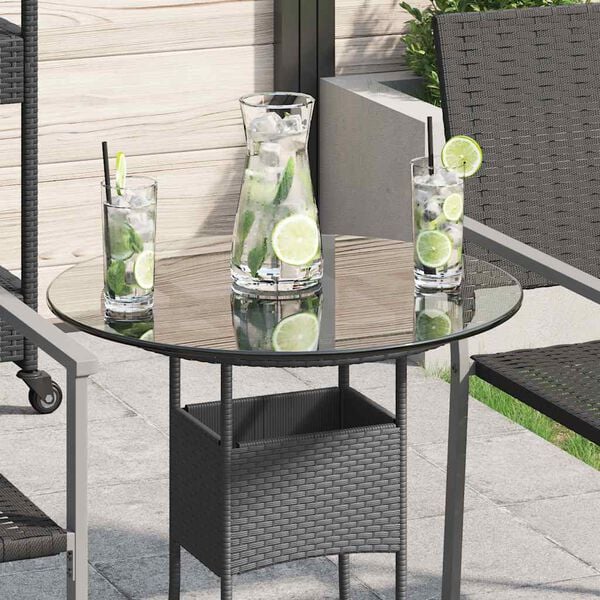 vidaXL Bordsskiva h&auml;rdat glas rund 500 mm