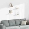 vidaXL Sv&auml;vande v&auml;gghyllor 4 st vit h&ouml;gglans 23x23,5x3,8 cm MDF