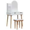 vidaXL Skrivbordsset FAUSKE 4 st Vit 76 x 50 x 143 cm