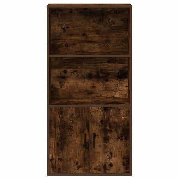 vidaXL Bokhylla rökfärgad ek 60x24x120 cm konstruerat trä