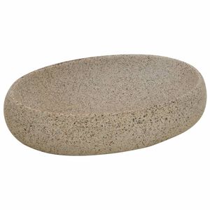 vidaXL Handfat sand oval 59x40x15 cm keramik