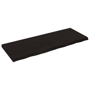 vidaXL V&auml;gghylla m&ouml;rkbrun 160x60x(2-6) cm behandlad massiv ek