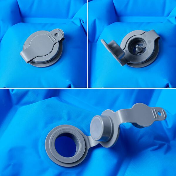 vidaXL Uppblåsbar campingmadrass 1 person blå 190x58x6 cm