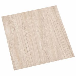 vidaXL Sj&auml;lvh&auml;ftande golvplankor Ljusbrun och Vit 30,5 x 30,5 cm 20 st