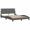 vidaXL Bed Frame without Mattress "Hanko" Dark Grey 140x200cm Fabric
