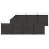 vidaXL St&auml;ngselpanel 8 pcs WPC och aluminium Svart