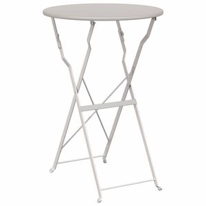 vidaXL Bistrobord Beige &Oslash; 50 x 71 cm Pulverlackerad st&aring;l
